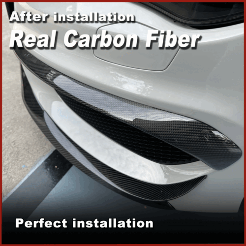 Pinna paraurti in carbonio Flaps Flips Canard per Mercedes C117 W117 CLA45 - Foto 7 di 13