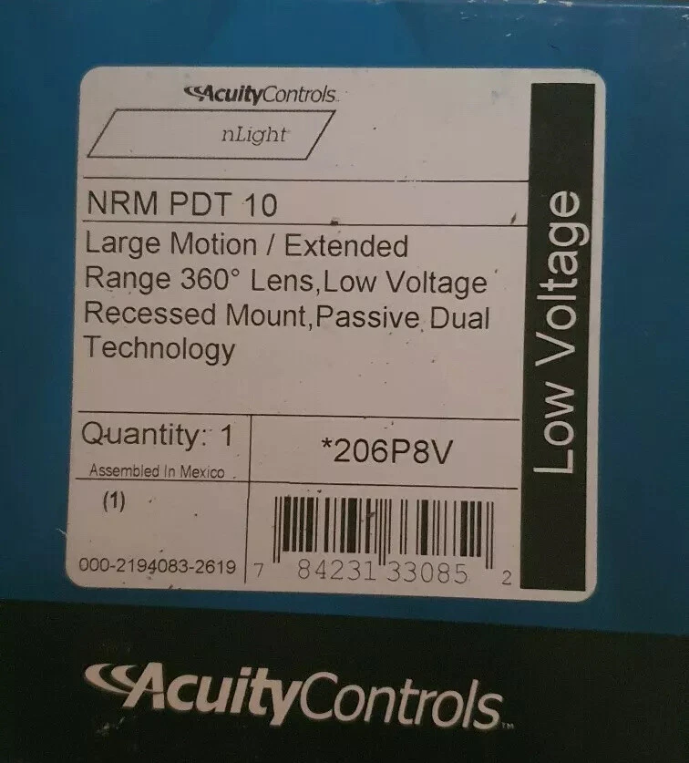 (C) NRM PDT 10 Acuity Controls Large Motion/Extended Range 360° Lens 206P8V - Image 2 of 4