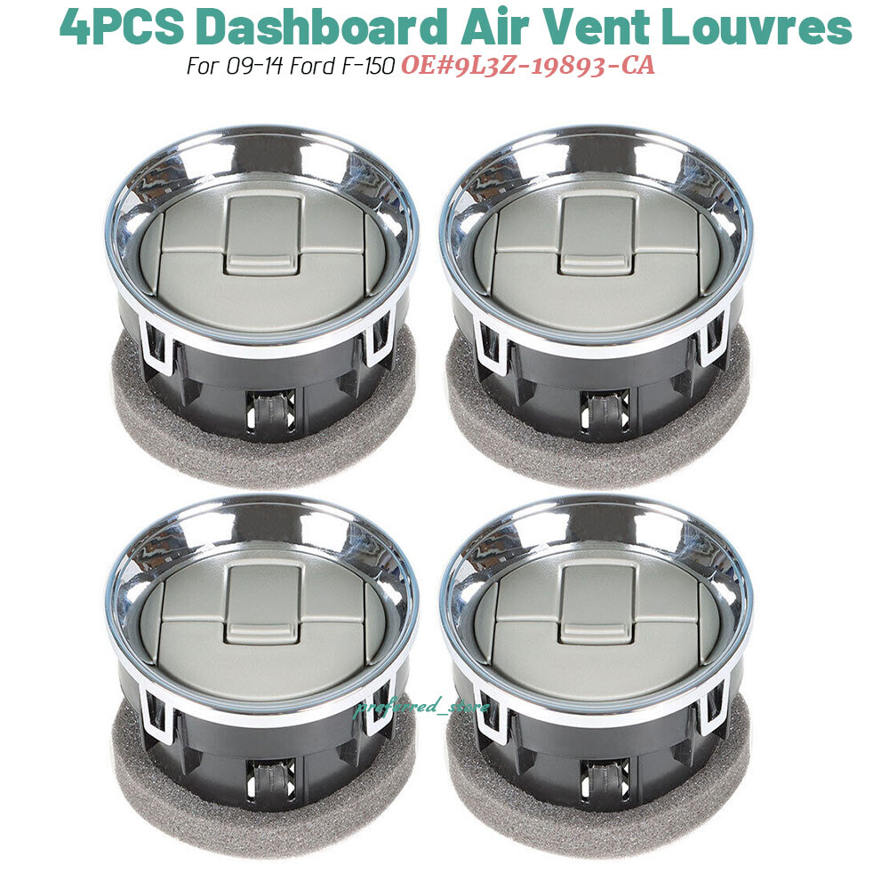 4X Air Vent Louvres AC Heater Interior For Ford F-150 Dash Louver 9L3Z-19893-CA