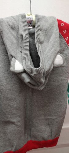 Hoodie SWEATER Cats MEOW CHRISTMAS Cat Ears Hood Pullover Teen Size XL 14 / 16 - Picture 14 of 16