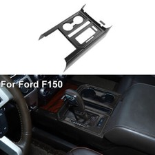Gear Shift Panel Cup Holder Cover Trim Bezels For Ford F150 2015-20 Carbon Fiber