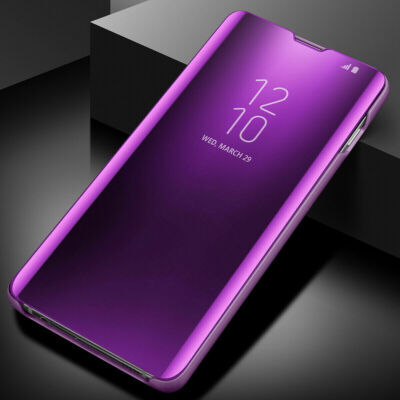 For Samsung S25 Ultra S24 S23 S22 Plus S21+ Smart Mirror Flip Case Stand Cover