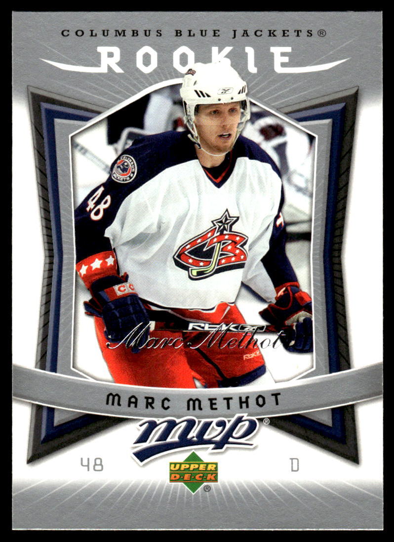 2007-08 Upper Deck MVP #307 Marc Methot Columbus Blue Jackets Rookie Hockey Card