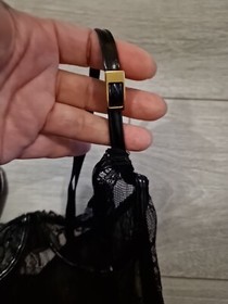 BNWOT Vintage Ann Summers Femme Fatale Black PVC & Sheer Lace Corset Size 38B