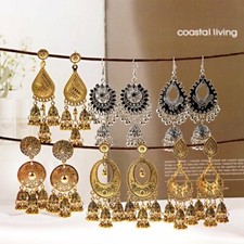 Fashion Bohemian Silver Gold  jhumka Ethnic Earrings Bollywood Indian Jewelry