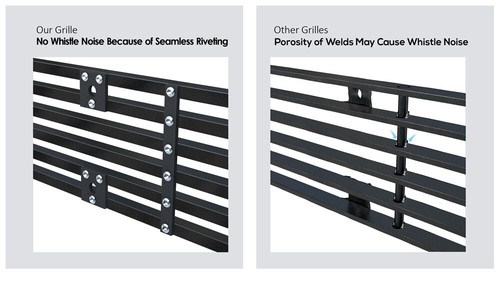 Fits 2004-2006 Kia Amanti Main Upper Stainless Steel Black Billet Grille Insert - Picture 6 of 7