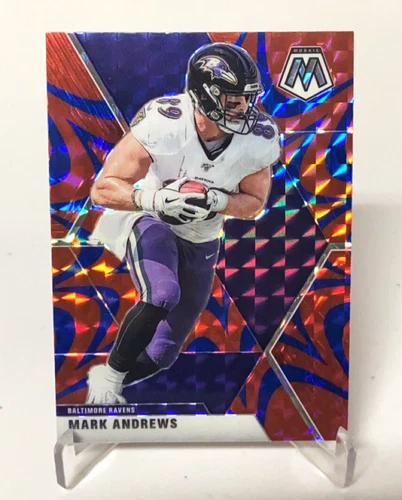 2020 Panini Mosaic Mark Andrews Mosaic Reactive Blue Prizm #256 Ravens