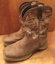 Durango Desert Digital Camo Dbt0208c Youth Kids Boots SZ 4.5 EUC Nice Square Toe