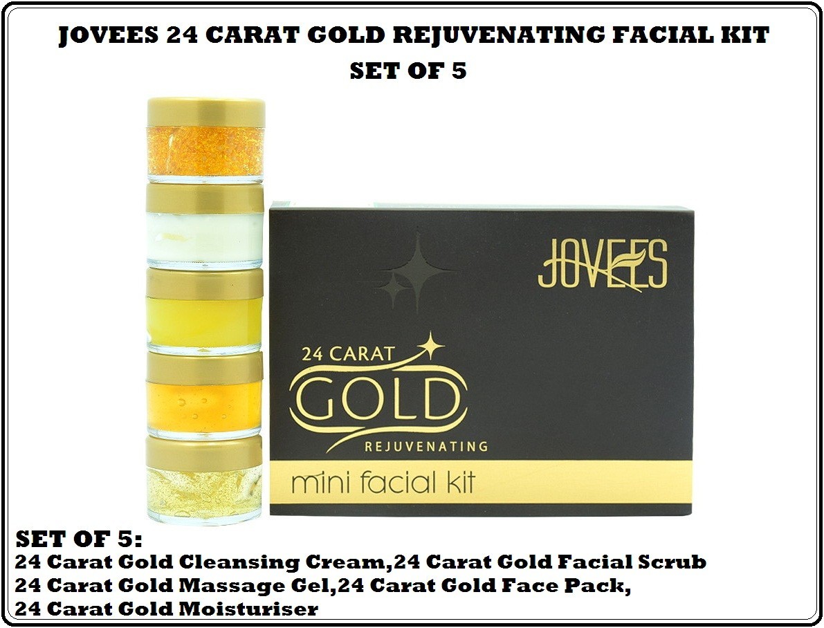 JOVEES 24 CARAT MINI GOLD REJUVENATING FACIAL KIT 5 PACKS IN ONE KIT