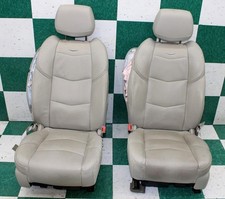 -bags 17 Escalade Shale Gray Perf Leather Heat Cool Memory Bucket Seats Pair