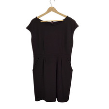 Quince Women Ultra-Stretch Ponte Cap Sleeve Mini Dress Black XL