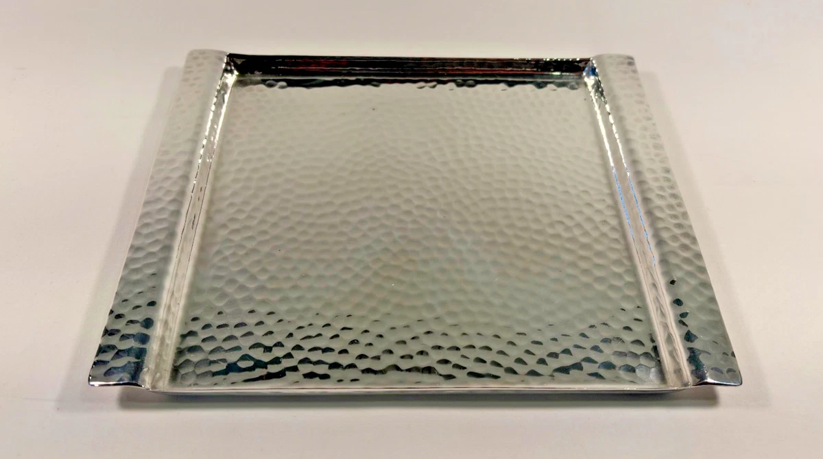 Paola Navone x Egizia Hammered Silver Tray – 10"