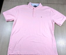 Tommy Hilfiger Men's XL Salmon Colored Polo Y2K Vintage Excellent