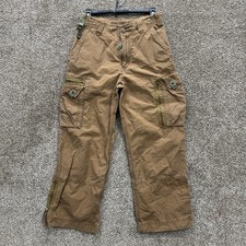 Abercrombie  Fitch Pants Youth L 28x25 Beige Cargo Drawstring MAB-1602