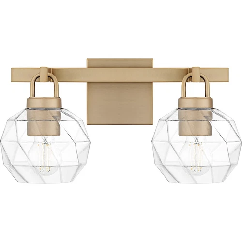 Quoizel Celina 2Light Bath Light, Bronze Gold/Clear Faceted Glass - CIA8616BGD - Picture 1 of 1