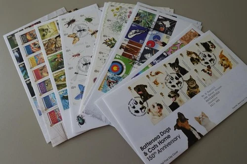 * GB Fine Collection of 10 Different 1st Class Commem Pane First Day Covers FDCs