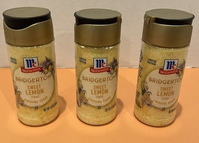Lot of 3 - McCormick Bridgerton Sweet Lemon Finishing Sugar, 3.6 oz