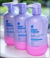 Bath Body Works Fruit Fusion Berry Bliss 16 oz Moisturizing Body Wash x3