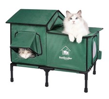 Cat Houses for Outdoor Cats, Outdoor Cat House Weatherproof with Insulation...