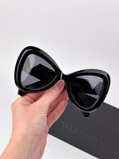 Valentino Women Sunglasses Black Grey Butterfly V-GOLD III VLS-138 A