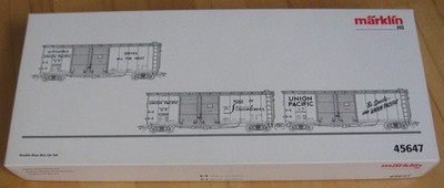 Märklin H0 45647 ,Set-Drei gedeckte Güterwagen der Union Pacific Railroad (UP)