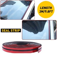 Black T-shape Car Windshield Panel Rear Window Edge Protection Seal Strip Rubber