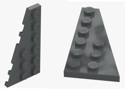 LEGO  Flügel 3x6 links rechts Dark Stone Grey 54383 54384 Neu Dunkelgrau