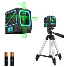 FenoGan Laser level with tripod, 100 foot self leveling green crosshair laser...