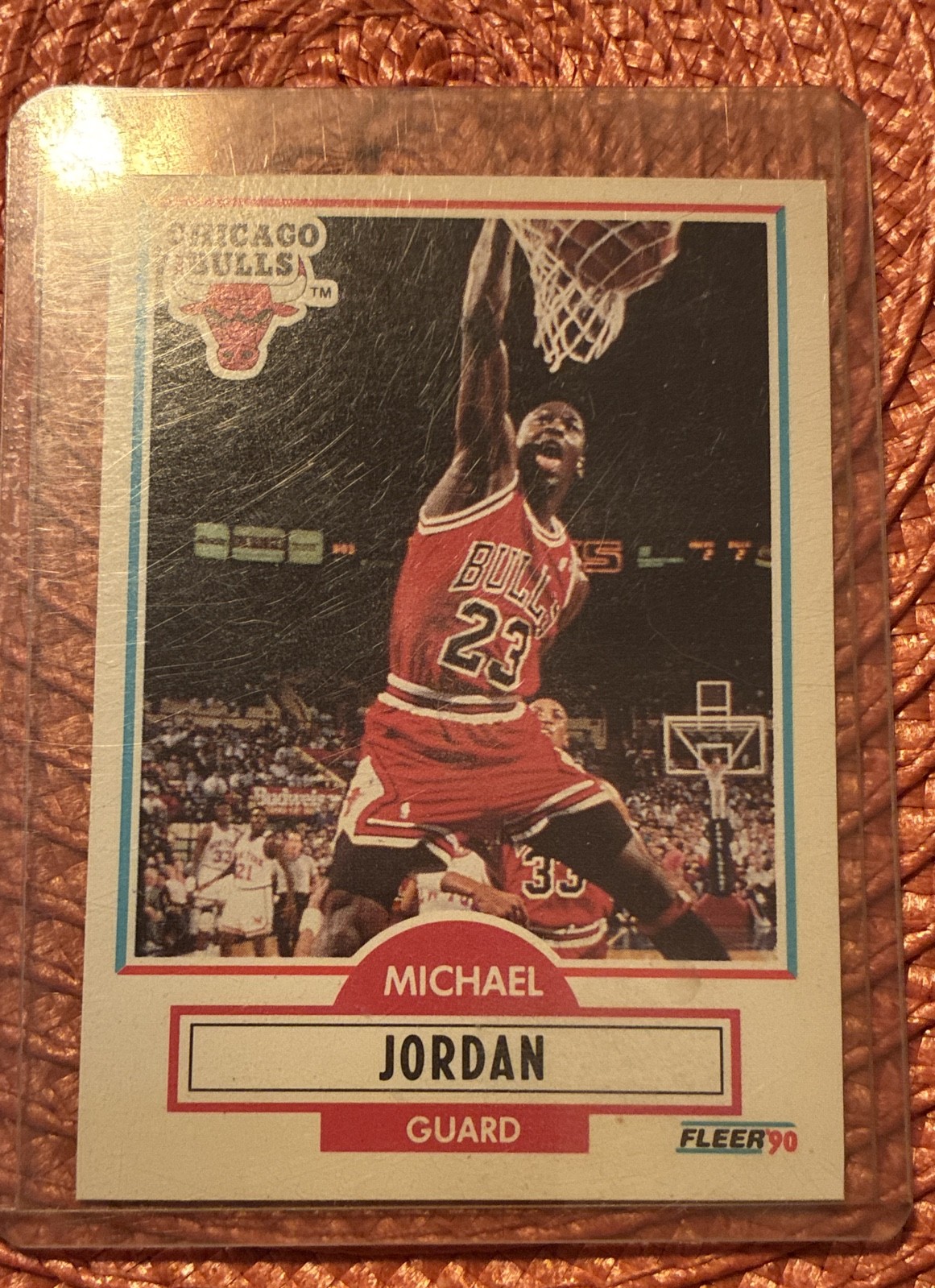 1990-91 Fleer - Michael Jordan #26 Black Line Above Biographical Information