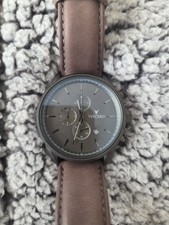 Vincero The Chrono S2 Gunmetal with Grey leather band 43mm Case
