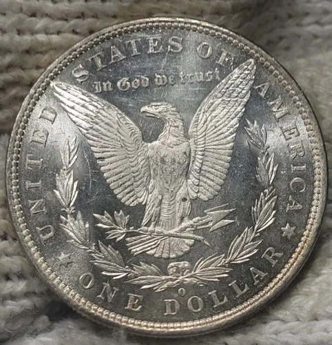 1881-o Morgan Silver Dollar Brilliant Uncirculated Cameo With Slight Mirrors