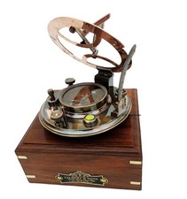HANDICRAFTS Antique Maritime Sundial Compass | Personalized Engraved Pocket C...