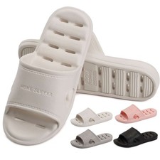 Women Men Shower Sandal Slippers w/ Hole Quick Drying Bathroom Slippers Gym Home