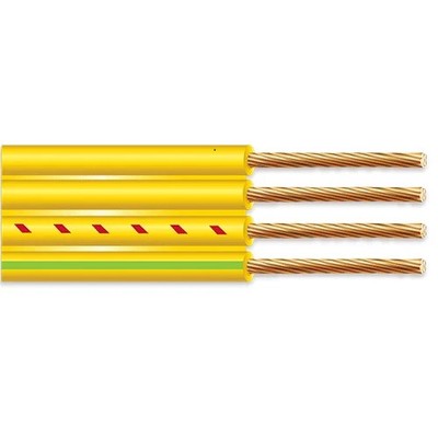 12/3 Flat Yellow Submersible Cable with Ground Well Pump Wire 600V