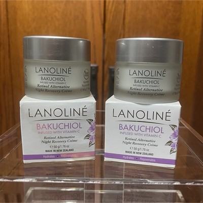 LANOLINÉ Bakuchiol Retinol Alt Night Recovery Crème Vitamin C  50g  2 Pack