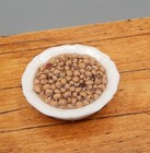 OOAK Bowl Of Sculpted Black Eyed Peas IGMA Jan Patrie Dollhouse Miniature 1:12 — photo 6