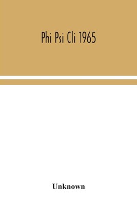Phi Psi Cli 1965 Unknown Taschenbuch Kartoniert / Broschiert Englisch 2020