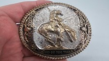 Vintage End of the Trail Brass Belt Buckle Award Designs Medals Oklahoma