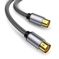 MIDI Cable, 5 Pin DIN Connectors Male to Male for MIDI Keyboard, Keyboard Syn...