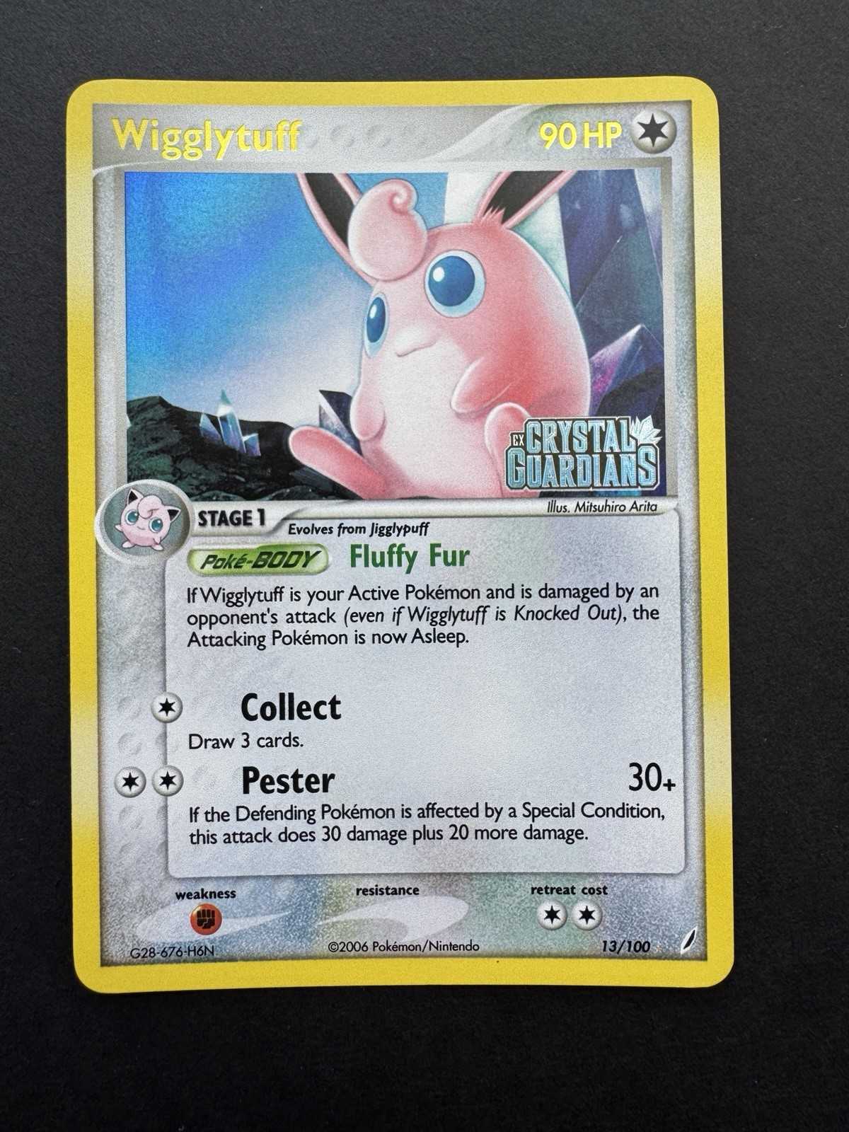 Wigglytuff 13/100 EX Crystal Guardians Reverse Holo STAMPED Pokemon Card NM