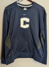 Nike UConn Huskies Center Swoosh Blue Sweatshirt Size XL Y2K
