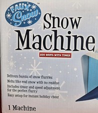 NEW NIB Gemmy FAUX SNOW Snow Machine Fake Snow Machine 800W with Timer