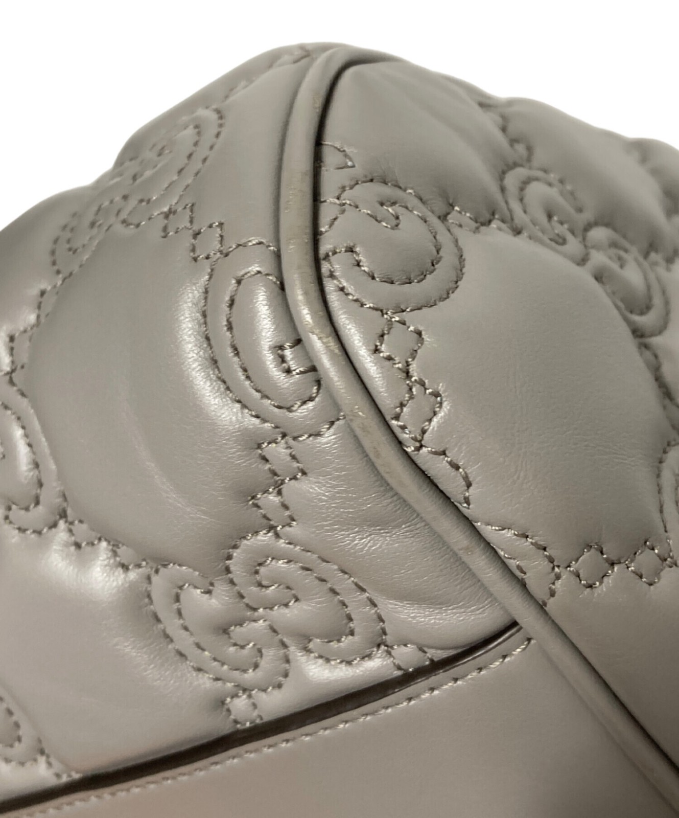 Gucci GG Matelasse Handbag Gray Leather 702242 Top Handle Bag SN2560 thumbnail 9