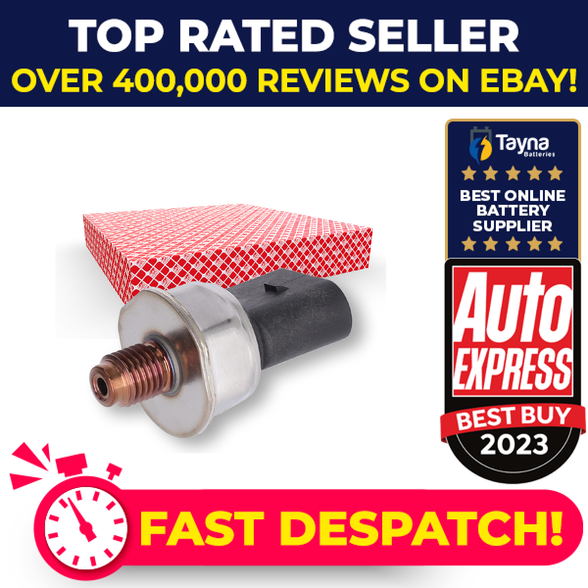 Fuel Pressure Sensor fits MERCEDES B220 W246 2.2D 11 to 18 OM651.930 6510700495