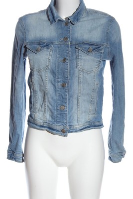 ZARA BASIC Jeansjacke Damen Gr. DE 36 blau Casual-Look