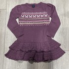 Baby Gap Toddler 2T Fair isle Sweater Dress Winter Holiday Purple Ruffle — photo 2