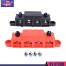 New 5/16" 4 Stud 250A Power and Ground Distribution Block with Cover New US