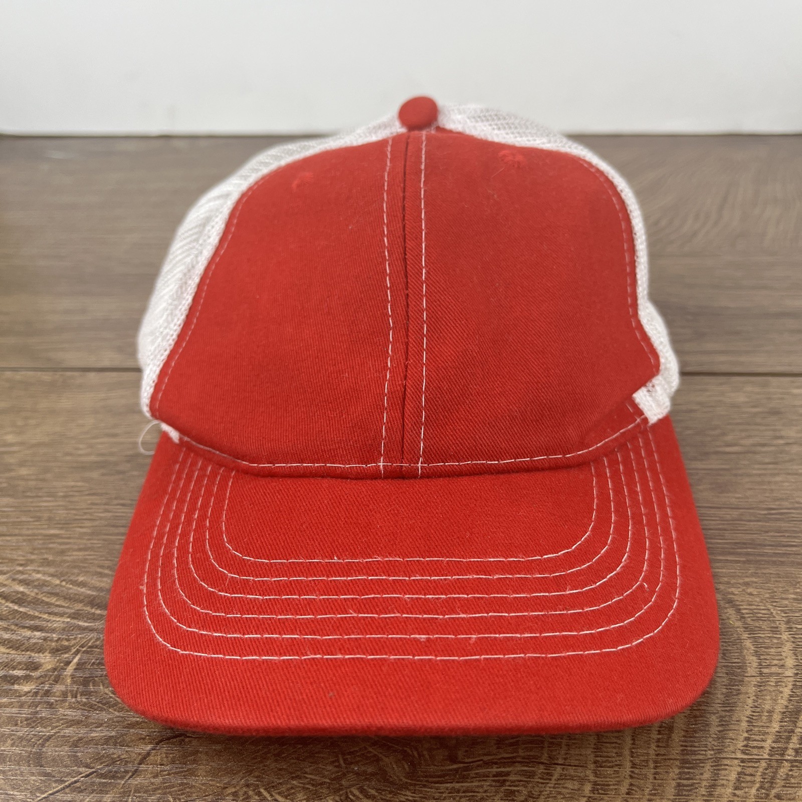 Plain Red Baseball Cap Red Hat Adjustable Snapbac… - image 4