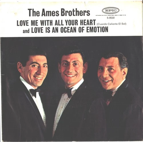 AMES BROTHERS--PICTURE SLEEVE ONLY-(LOVE ME WITH ALL OF YOUR HEART)--PS--PIC--