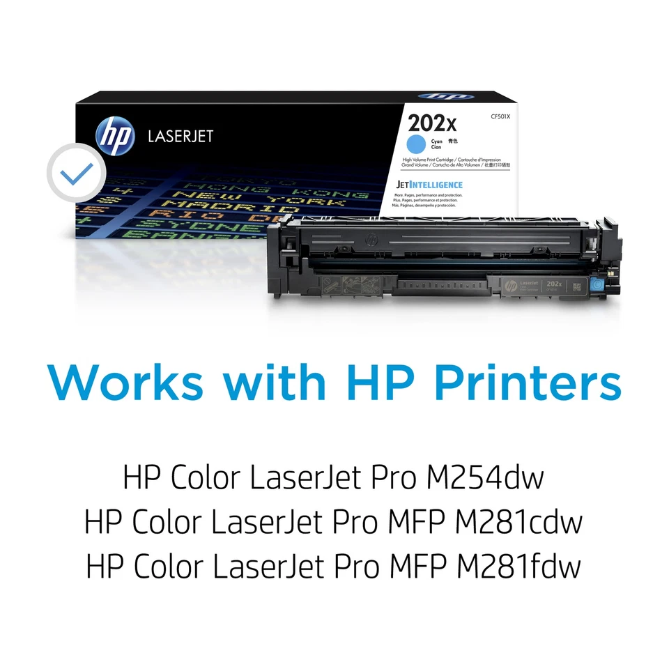HP 202X High Yield Cyan Original LaserJet Toner Cartridge, ~2,500 pages, CF501X - Image 4 of 4